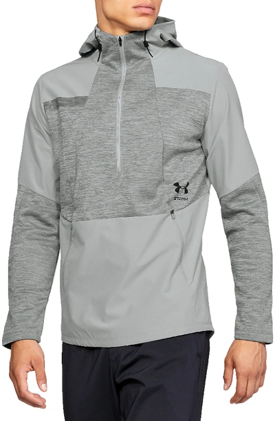 Under Armour Storm Cyclone Water Repellent Half Zip Hoodie In Overcast  Grey/ Black | ModeSens