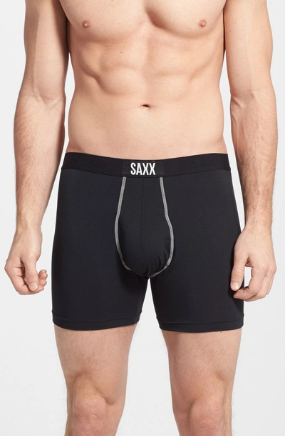 Shop Saxx 'ultra' Stretch Boxer Briefs In Black