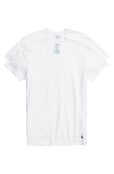 Shop Polo Ralph Lauren 3-pack V-neck T-shirts In White