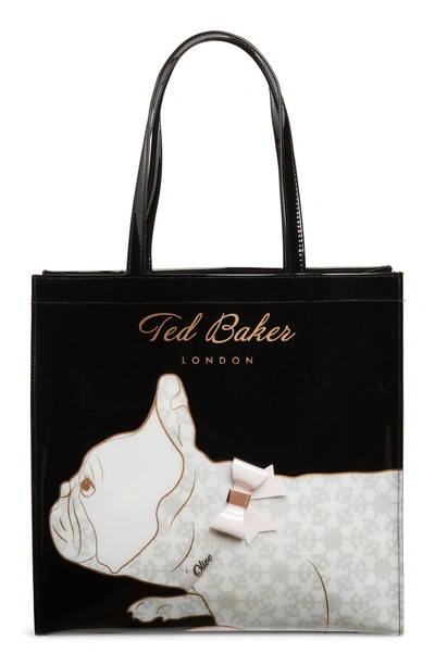 Shop Ted Baker Large Alyacon French Bulldog Icon Tote - Black
