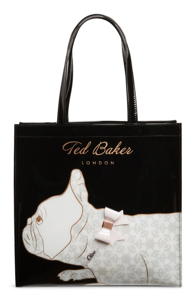 Ted Baker Large Alyacon French Bulldog Icon Tote - Black | ModeSens