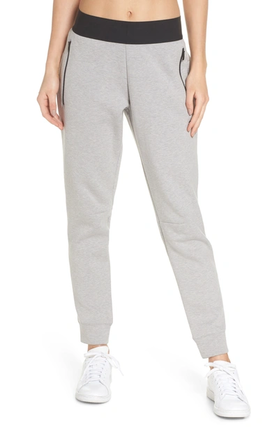 Shop Adidas Originals Stadium Pants In Stadium Heather/ Grey Heather