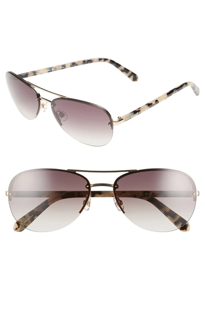 Shop Kate Spade 'beryls' 59mm Sunglasses - Gold/ Brown Gradient