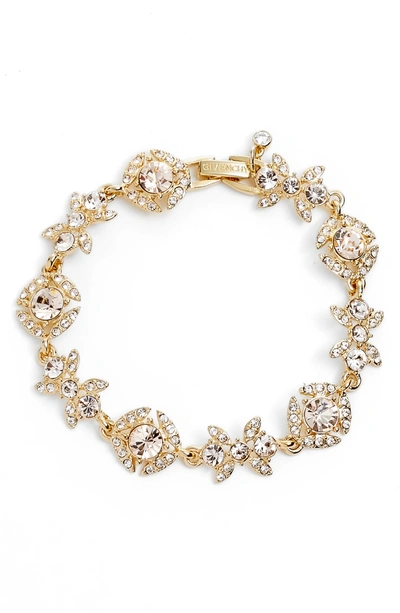 Shop Givenchy Crystal Bracelet In Gold/ Silk