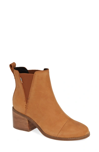 Shop Toms Esme Bootie In Tan Leather