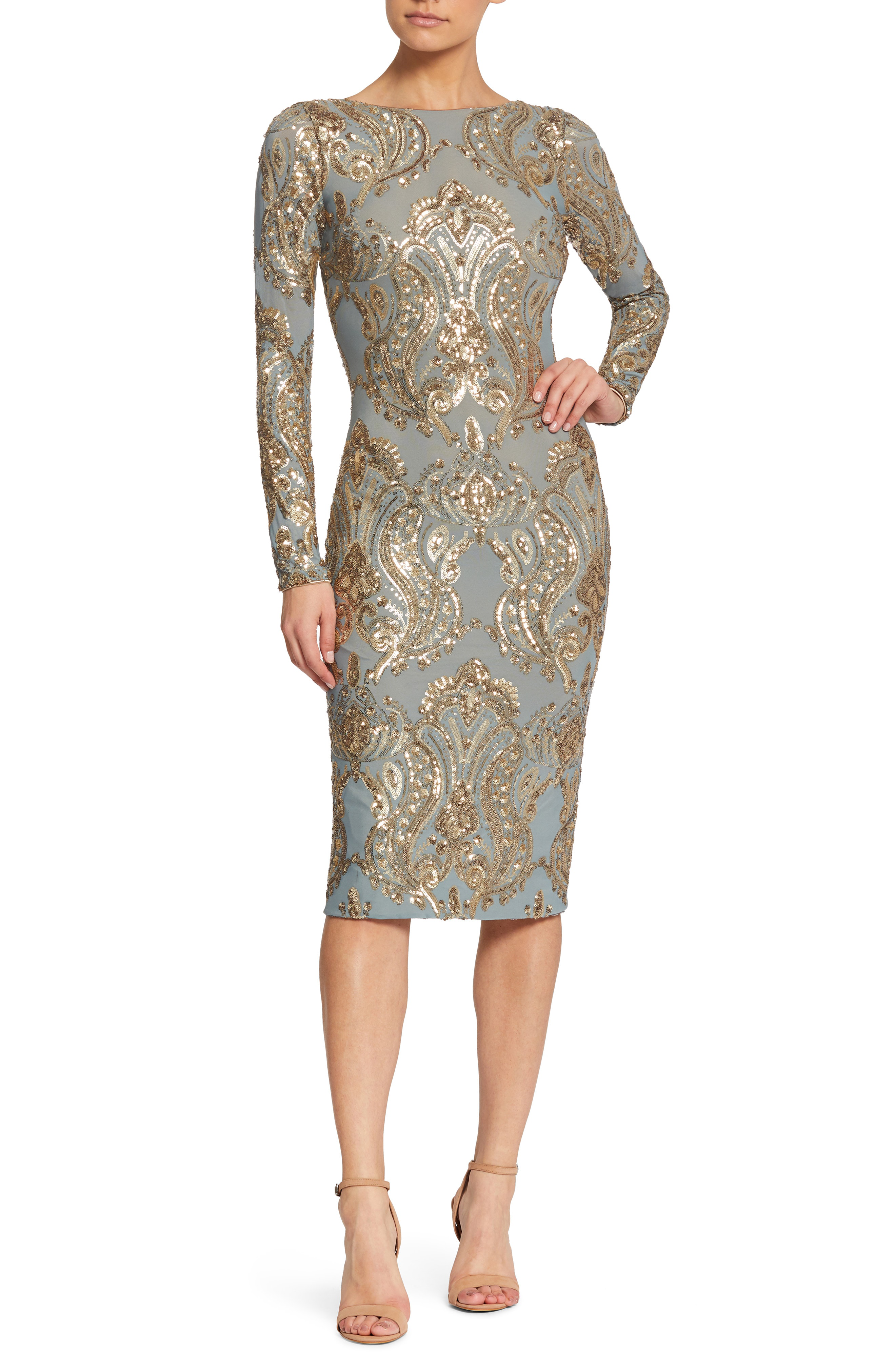 emery sequin sheath dress dress the population