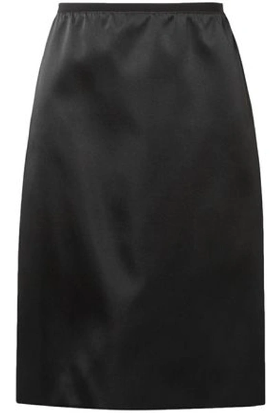 Shop Marc Jacobs Woman Duchesse-satin Skirt Black