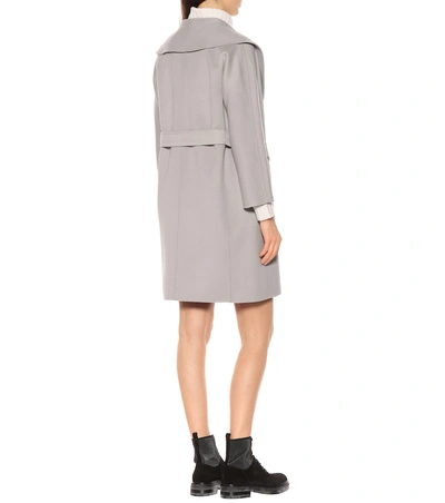 Shop Max Mara Messi Wool Wrap Coat In Grey