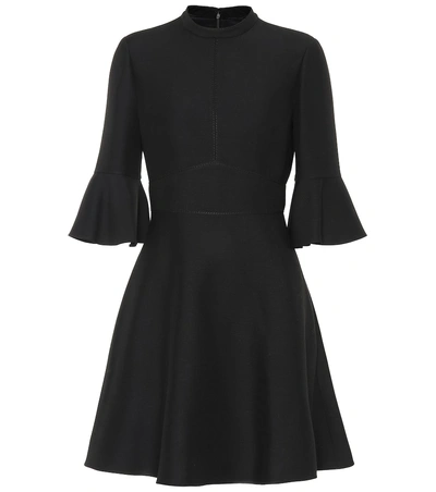 Shop Valentino Wool And Silk Dress In Black