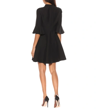 Shop Valentino Wool And Silk Dress In Black