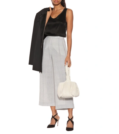 Shop Max Mara Dax Mid-rise Wide-leg Wool Pants In Grey