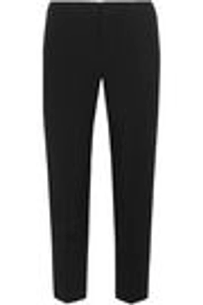 Shop Chloé Crepe Tapered Pants In Black