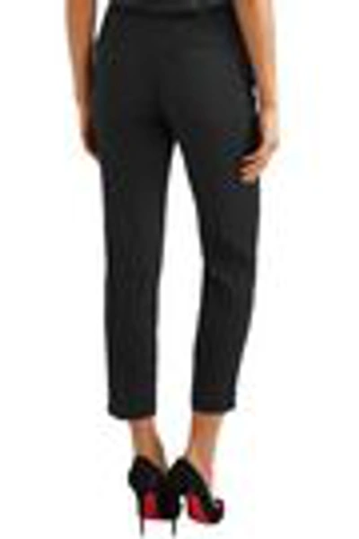 Shop Chloé Crepe Tapered Pants In Black