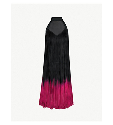 karen millen dip dye fringe dress