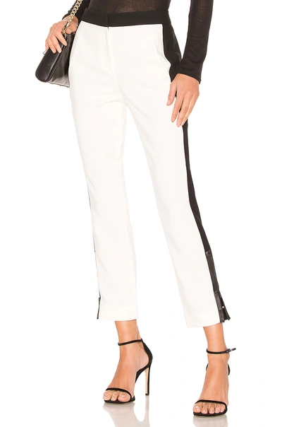 Shop Tibi Skinny Tuxedo Pant In Ivory Multi