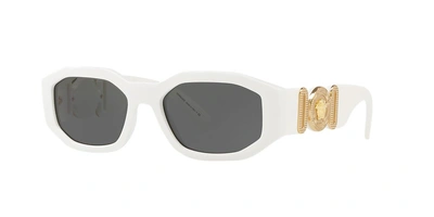 Versace Men's Geometric Propionate Sunglasses In Dark Grey