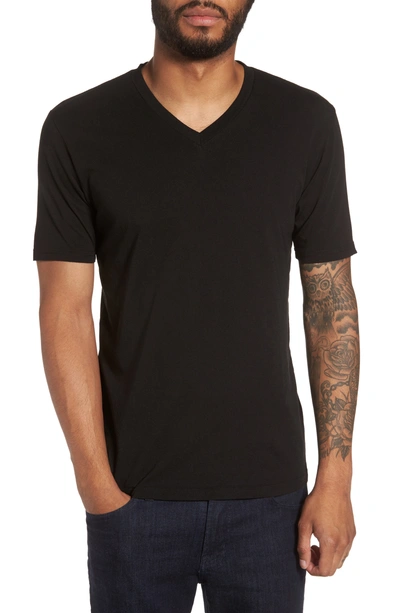 Shop Goodlife Classic Supima Cotton Blend V-neck T-shirt In Black
