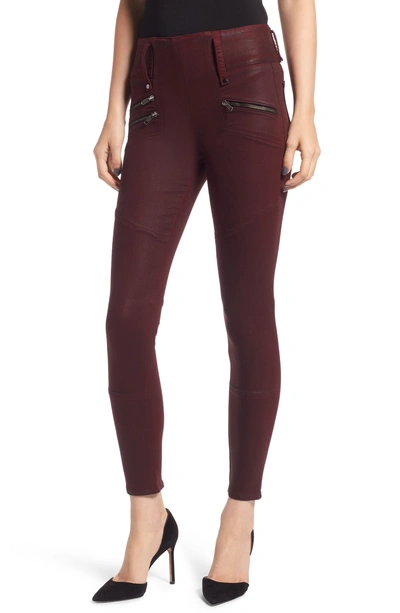 Shop Hudson High Waist Coated Skinny Jeans In Port Wax