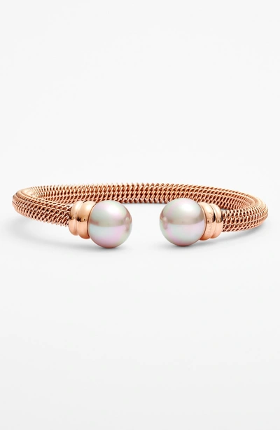 Shop Majorica 12mm Pearl Bangle In Rose/ Pearl