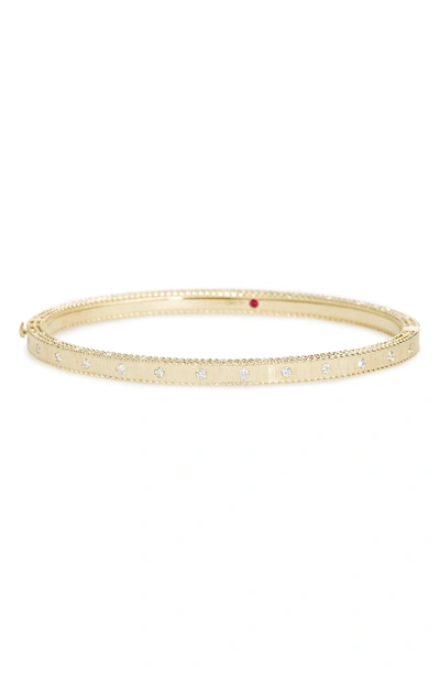 Shop Roberto Coin Princess Diamond Bracelet In Yellow Gold