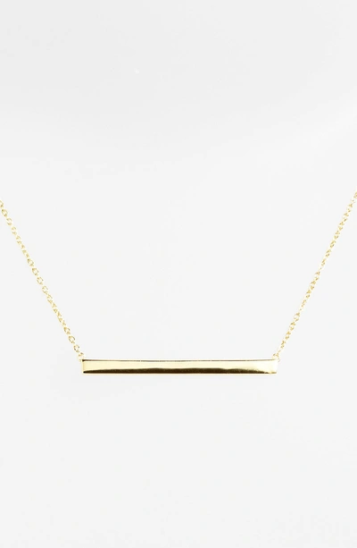 Shop Argento Vivo Bar Pendant Necklace In Gold