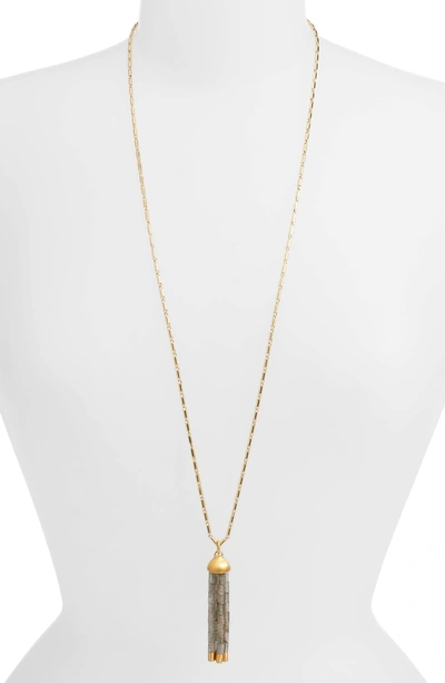 Shop Dean Davidson Beaded Tassel Necklace (nordstrom Exclusive) In Gold/labradorite