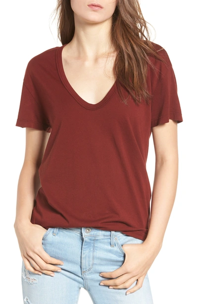 Shop Ag Henson Tee In Tannic Red