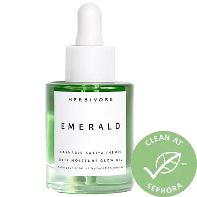 Shop Herbivore Emerald Hemp Seed Deep Moisture Glow Oil 1 oz/ 30 ml