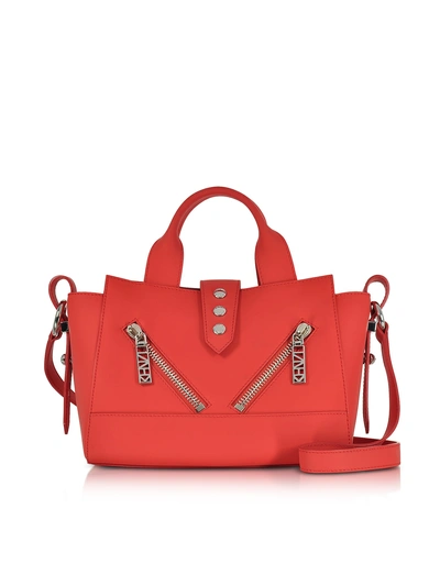 Shop Kenzo Fire Red Gommato Leather Mini Kalifornia Handbag