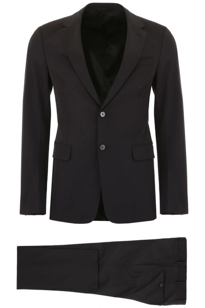 Shop Prada Two-piece Suit In Nero (black)