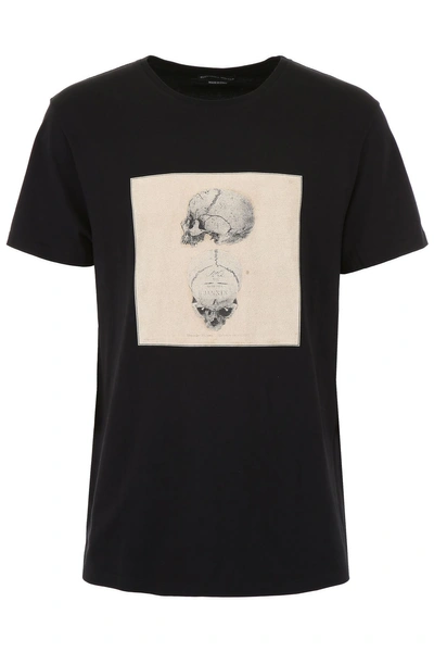 Shop Alexander Mcqueen Skull T-shirt In Black Mix|nero