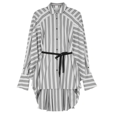 Shop Palmer Harding Palmer//harding Streep Grey Striped Shirt