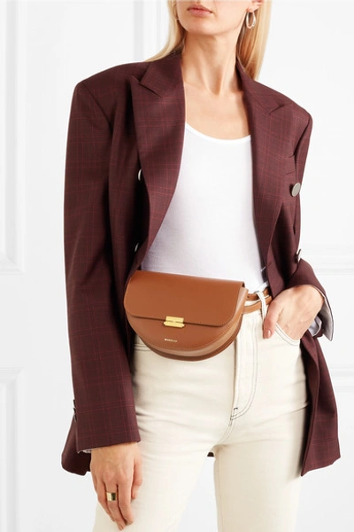 Shop Wandler Anna Leather Belt Bag In Tan