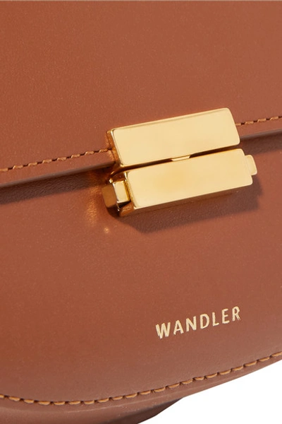 Shop Wandler Anna Leather Belt Bag In Tan