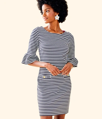 Shop Lilly Pulitzer Alden Striped Dress In Coconut Ottoman Stripe