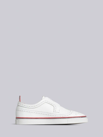 THOM BROWNE 同色长翼胶底布洛克鞋