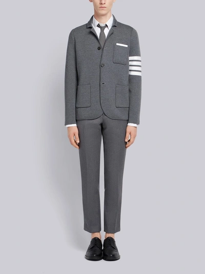 Shop Thom Browne 4-bar Milano Stitch Sport Coat In Grey