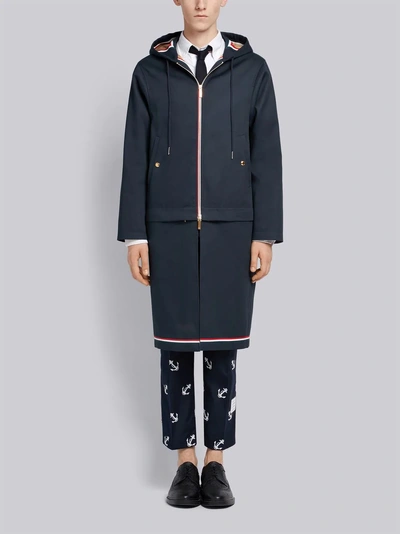 Shop Thom Browne Detachable Mackintosh Swim Parka In Blue