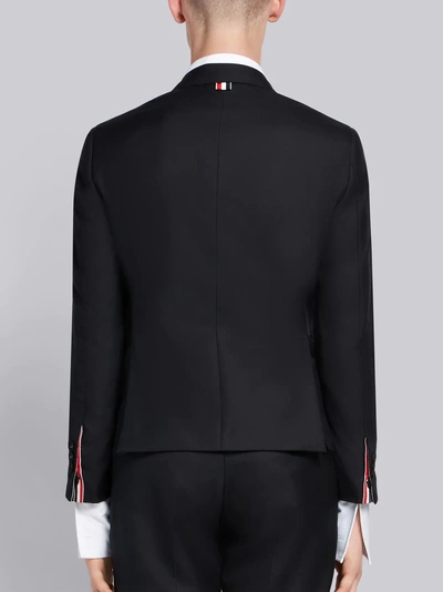 Shop Thom Browne 4-bar Silk High-armhole Sport Jacket In Black