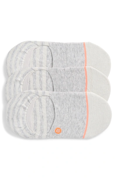 Shop Stance Invisible 3-pack No-show Socks In Grey