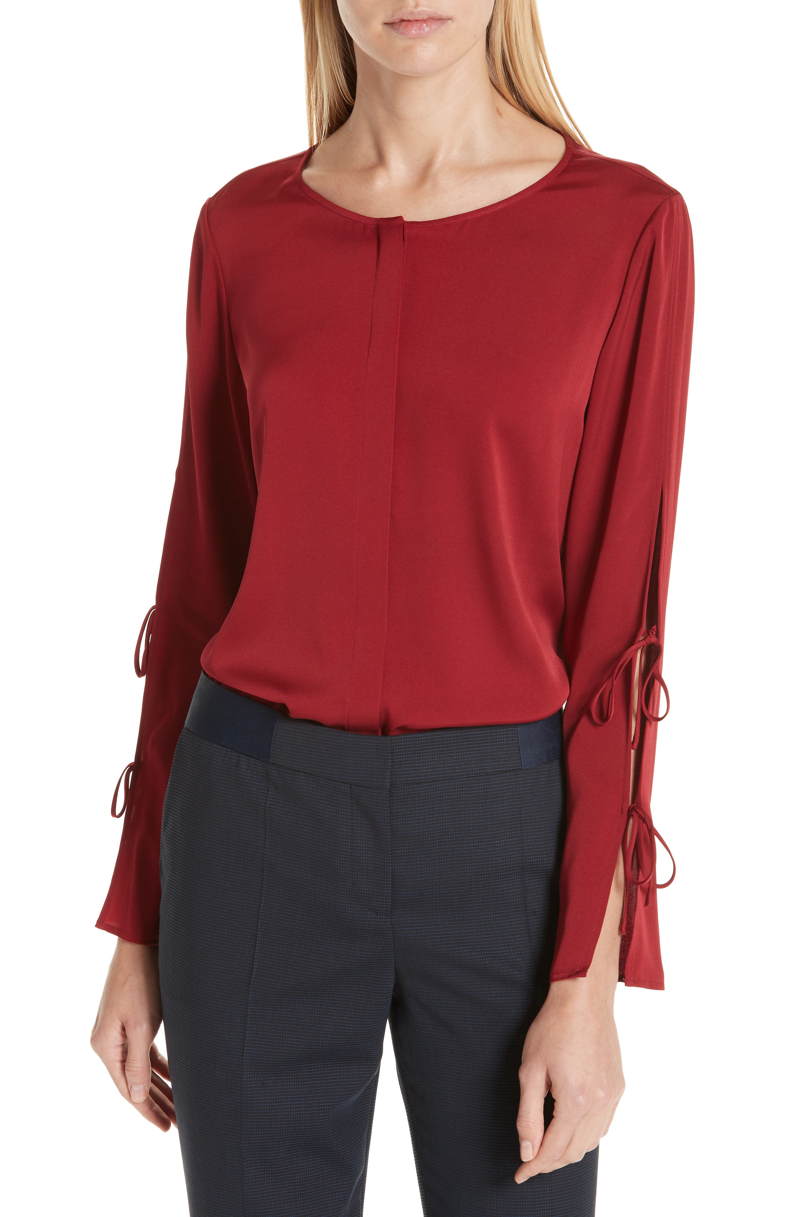 hugo boss silk blouse