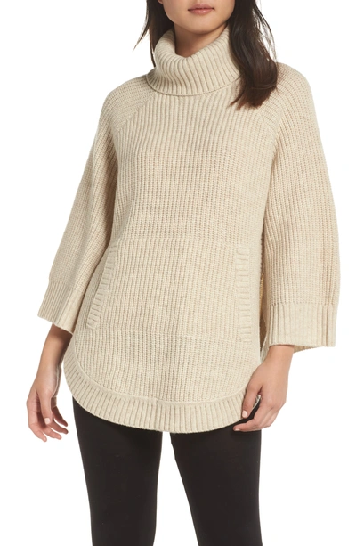Shop Ugg Raelynn Sweater Poncho In Cream Heather