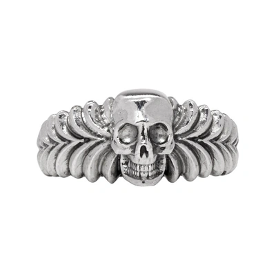 Shop Emanuele Bicocchi Silver Skull Ring