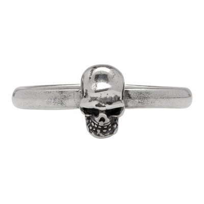 Shop Emanuele Bicocchi Silver Small Skull Ring