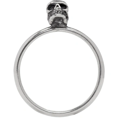 Shop Emanuele Bicocchi Silver Small Skull Ring