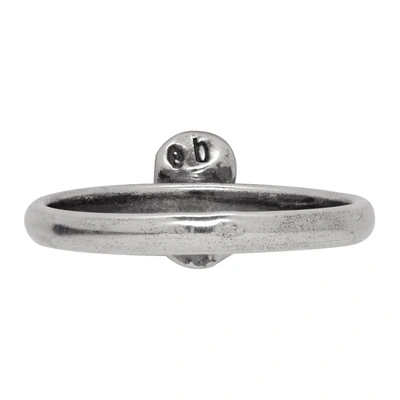Shop Emanuele Bicocchi Silver Small Skull Ring