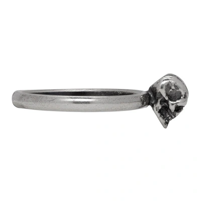 Shop Emanuele Bicocchi Silver Small Skull Ring