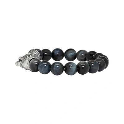 Shop Emanuele Bicocchi Blue Stone Beaded Bracelet