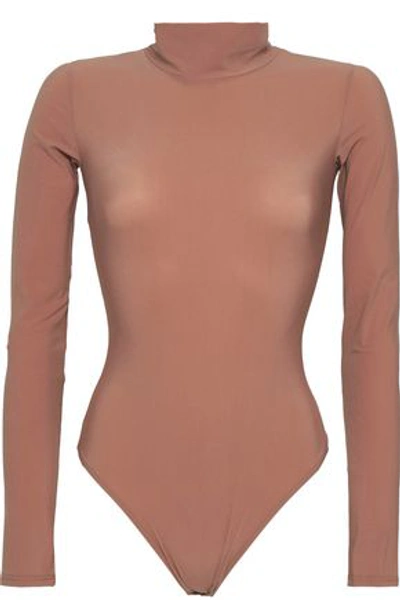 Shop Alix Woman Stretch-jersey Turtleneck Bodysuit Neutral