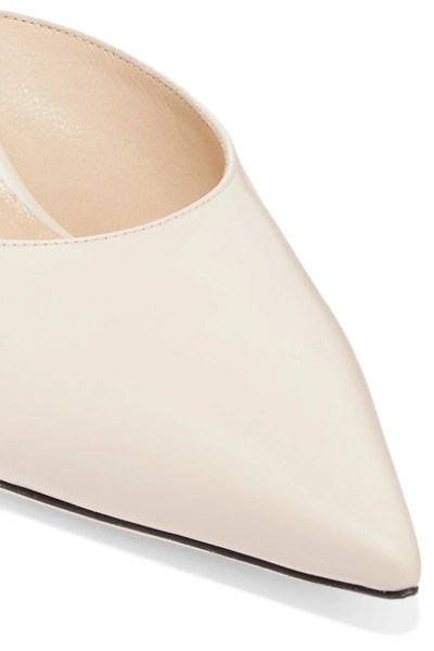 Shop Jimmy Choo Rav 65 Leather Mules In Ivory